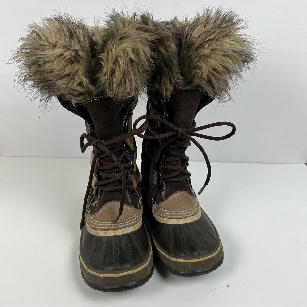 Sorel Joan Of Arctic Faux Fur Lined Suede Waterproof Women's Boots Size 6 - Picture 2 of 7